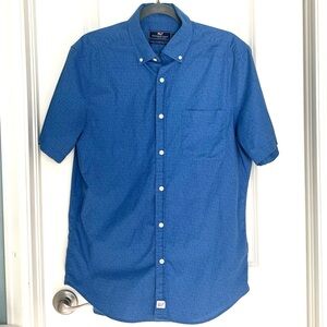Vineyard Vines Mary Classic Fit Mini Starfish Button Down Shirt in Deep Bay Blue